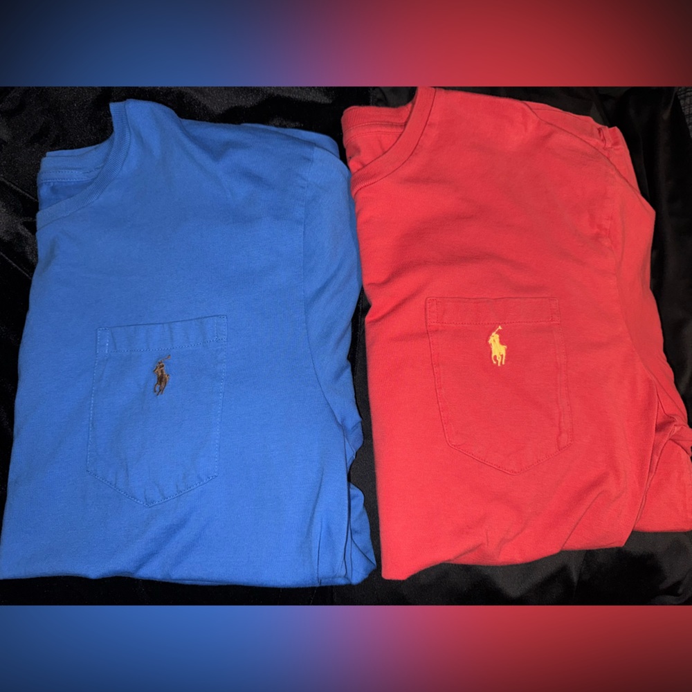 Blue and Red Polo Shirts with Logo